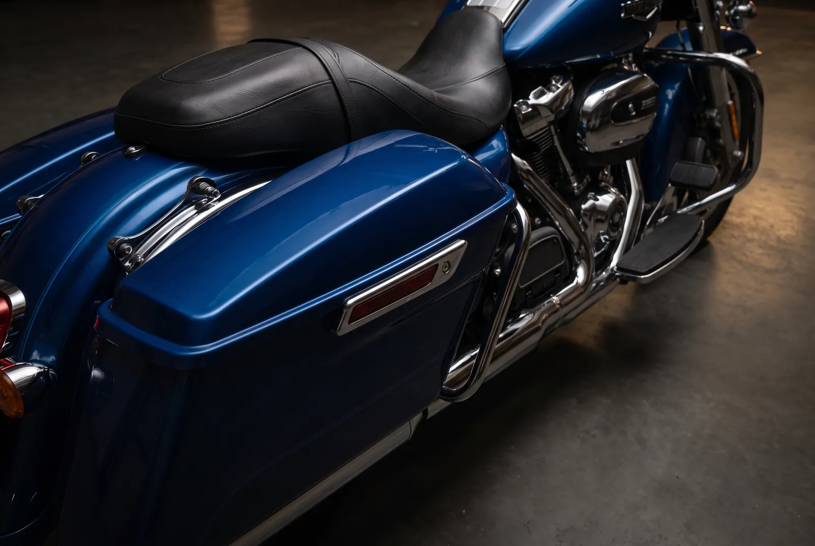 Detail van een Harley-Davidson Road King
