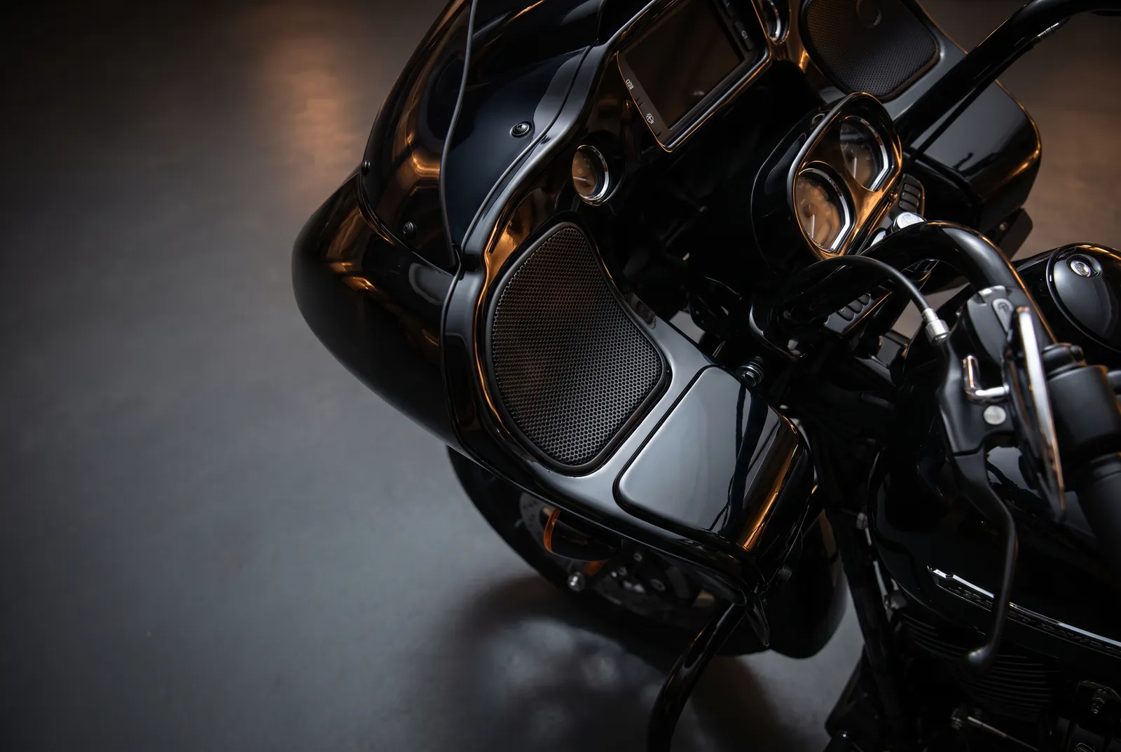 Detail van een Harley-Davidson Street Glide