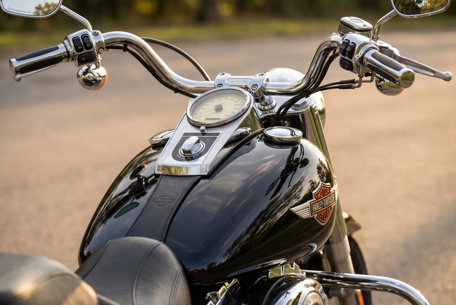Interieur van een Harley-Davidson